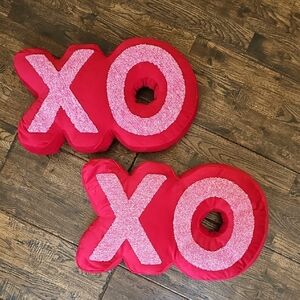Target Red and Pink XOXO Accent Pillows
